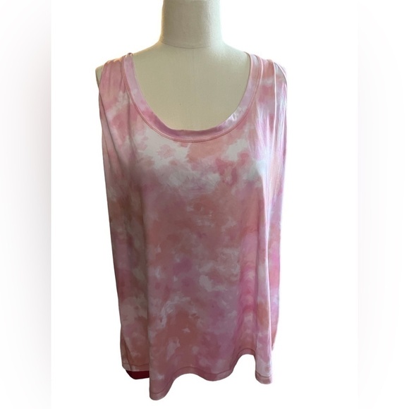 Athleta Momentum pink tie dye Razor Back Tank - Picture 1 of 6